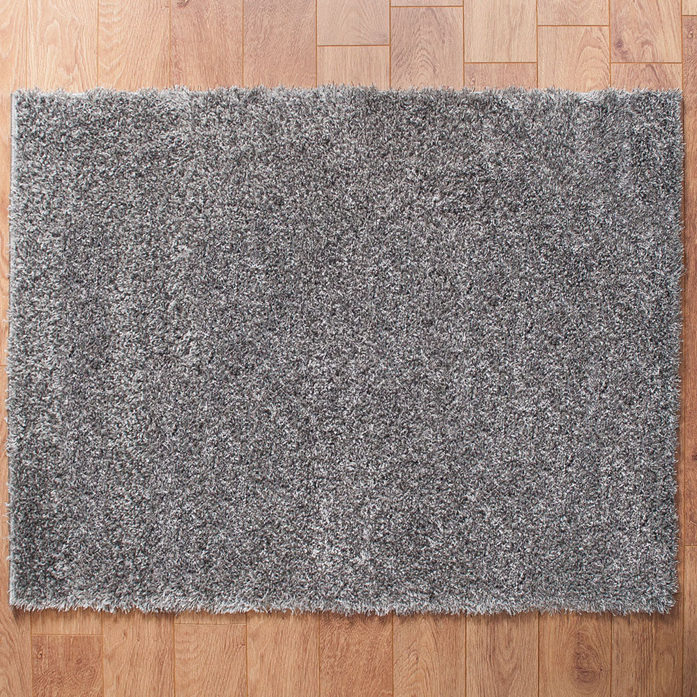 Silver Grey Jewel Shaggy Rug - Image 2