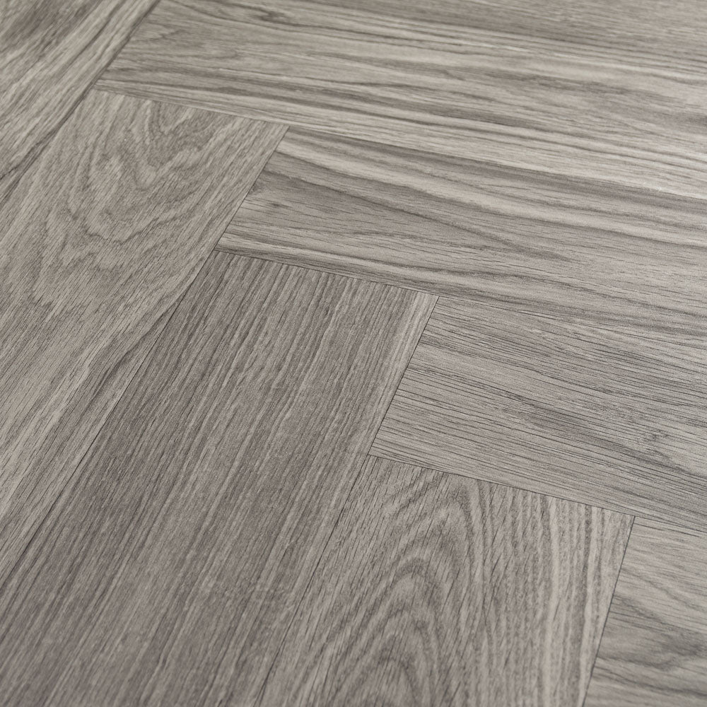 Skane Herringbone Dim Grey Goliath 450 Vinyl Flooring by Tarkett - Image 5