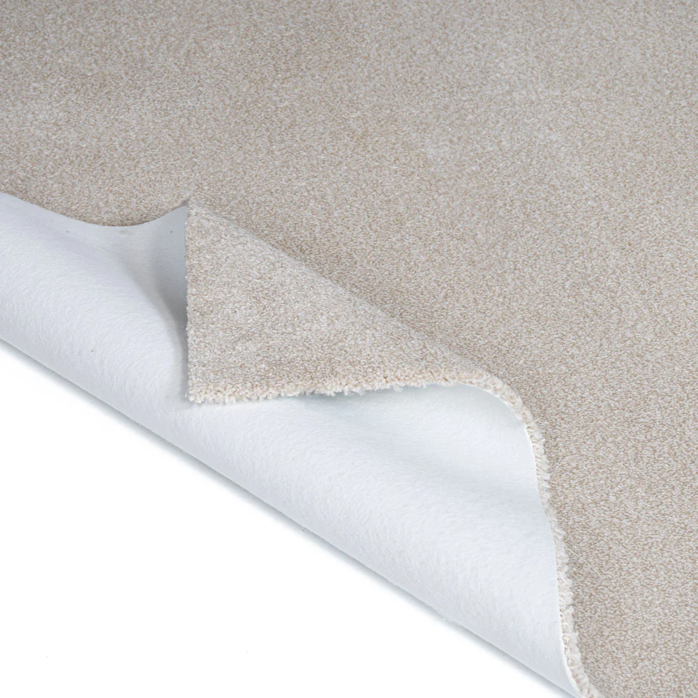 Soft Cream Haven Saxony Premium Feltback Carpet - Image 4