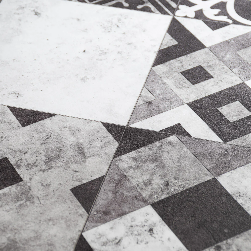 Zaragoza Tile Dark Grey Iconik 260 Vinyl Flooring - Image 5